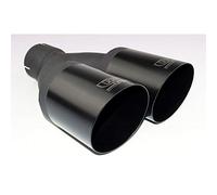 Ulter Sport NBL2-90-1/55 - Escape doble redondo (diámetro de 90 mm, longitud inclinada, 280 mm, instalación->55 mm, INOX), color negro