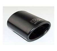Ulter Sport NX10B + caja de acabado de escape ovalado 95 x 65 mm de longitud 120 mm instalación 40 - 55 mm negro INOX, negro