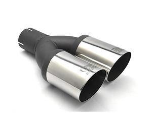Ulter Sport - Punta de escape redonda doble Ø80 mm inclinada - Longitud 280 mm - Montaje - >50 mm - Inoxidable
