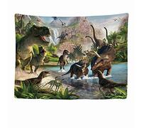 Ulticool Appeso a Parete Decoración Casa - Grupo de dinosaurios T-Rex - 200 x 150 cm Grande - Murales Alfombra Tapiz Pared - Tapices Decorativo para Habitacion Dormitorio Salon