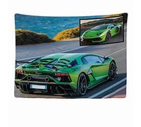 Ulticool Bugatti Auto - Alfombra de pared (200 x 150 cm, gran tapiz, póster de tela, accesorios para dormitorio, sala de estar, dormitorio infantil, color verde