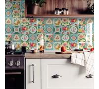 Ulticool - Pegatinas Resistentes al Agua - Vintage Abuela España Portugal México - Muebles Armario - 15 x 15 cm - 15 Unidades Autoadhesivos Azulejos - para Pared Baño Cocina