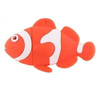 Ulticool - Pescado Pez Acuario Mar 16 GB - Fish Orange - Memoria Almacenamiento de Datos - USB Flash Pen Drive Memory Stick - Naranja y Blanco