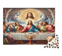 Última Cena Arte Religioso Puzzle Mil Piezas para Amantes De Puzzles Decoración De Pared Elección Amazon Actividad Doméstica Cartón Robusto 70x50cm/1000pcs