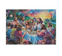 Última Cena Jesús Religioso Fe Espiritual Puzzle 300 Piezas para Adultos Agradable Divertido Y Relajante Pasatiempos Y Hobby 300 PCS（40x28cm）