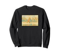 Última Cena por Leonardo Davinci Estilo Acuarela Sudadera