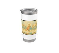 Última Cena por Leonardo daVinci Estilo Acuarela Vaso térmico de acero inoxidable de doble pared