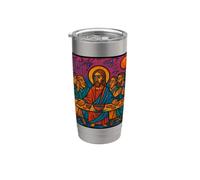 Última Cena por Leonardo daVinci Graffiti Style Vaso térmico de acero inoxidable de doble pared