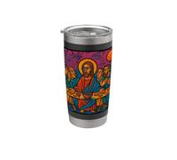 Última Cena por Leonardo daVinci Graffiti Style Vaso térmico de acero inoxidable de doble pared
