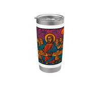 Última Cena por Leonardo daVinci Graffiti Style Vaso térmico de acero inoxidable de doble pared