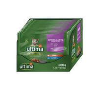 Ultima Comida Húmeda para Gatos con Buey y Atún, 12 x (4 x 85 gr), 4080g