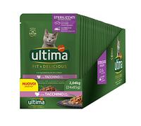 Ultima Comida húmeda para Gatos Fit & Delicious con Pavo: 24 Bolsas de 85 g
