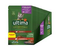 Ultima Comida húmeda para Gatos Fit & Delicious con Ternera: 24 Sobres de 85 g