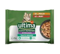 Ultima Expert Nutrition Comida Húmeda para Gatos Esterilizados - Tracto Urinario - Caja de 11 x (4x70g)