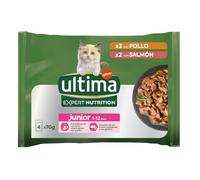 Ultima Expert Nutrition Junior - Comida Húmeda para Gatitos - Junior 1 a 12 Meses - 4x70g