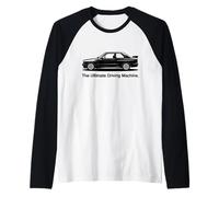 Última máquina de conducción Vintage Euro E Treinta M Tres Camiseta Manga Raglan