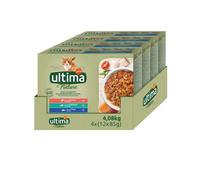 Ultima Nature Comida Húmeda para Gatos - Bocaditos con Variedad de Pescados 4 Cajas de 12x85g