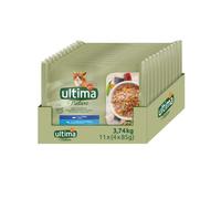 Ultima Nature Comida Húmeda para Gatos con Atún y Pescado del Océano, 11 Multipacks de 4 x 85 g, Total: 3,74 Kg