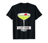 Última Palabra Ilustración Cóctel Único con Impresión Camiseta