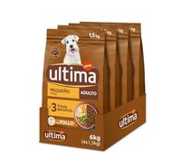 Ultima Pequeño Adult Pollo, Comida seca para perros, Pack de 4 x 1,5kg, Total 6kg