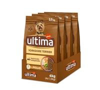 Ultima Pequeño Yorkshire Terrier Pollo, Comida seca para perros, Pack de 4 x 1,5kg, Total 6kg