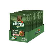 Ultima Pienso para Gatos Adult Salmón - Paquete de 8 x 800 g - Total 6,4 kg