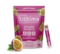 Ultima Replenisher Polvo Electrolitos, complemento para hidratación diaria sin azúcar con apoyo energético natural, apto para dieta vegana y cetogénica, libre de gluten - Maracuyá - 20 sobres