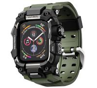 ULTIMAL Correa resistente para Apple Watch 44mm/45mm, pulsera compatible con Apple Watch Series 9/8/7/6/5/4/SE/SE2/SE3, funda protectora antishock militar diseñada para iWatch