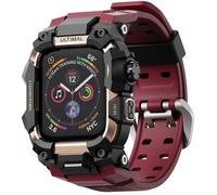 ULTIMAL Correa resistente para Apple Watch 44mm/45mm, pulsera compatible con Apple Watch Series 9/8/7/6/5/4/SE/SE2/SE3, funda protectora antishock militar diseñada para iWatch