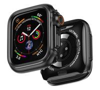 ULTIMAL Funda de metal compatible con Apple Watch Series 9/8/7 de 1.77 pulgadas, funda protectora completa mejorada de grado militar a prueba de golpes para iWatch (45 mm, negro)