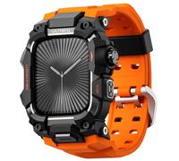 ULTIMAL Funda resistente con correa para Apple Watch de 46 mm, compatible con Apple Watch Series 11/10, resistente a los golpes y resistente a los golpes para iWatch, correa táctica para hombres