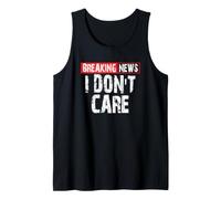 Últimas Noticias No me Importa Sarcástico Noticias Divertidas Humor Camiseta sin Mangas