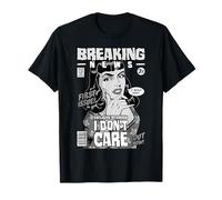 Últimas Noticias No me Importa Sarcástico Retro Pop Art Girl Camiseta