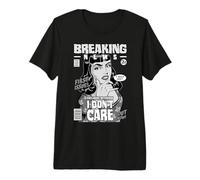 Últimas Noticias No me Importa Sarcástico Retro Pop Art Girl Camiseta Premium