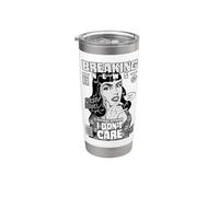 Últimas noticias No me importa Sarcástico Retro Pop Art Girl Vaso térmico de acero inoxidable de doble pared