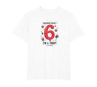 Últimas Noticias: ¡Soy 6 Hoy! Regalo de cumpleaños para niños de 6 años Camiseta, Hombre Tallas Grandes, Blanco, 4X Alto