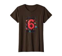 Últimas Noticias: ¡Soy 6 Hoy! Regalo de cumpleaños para niños de 6 años Camiseta, Mujer, Marrón, 3XL