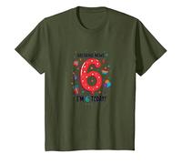 Últimas Noticias: ¡Soy 6 Hoy! Regalo de cumpleaños para niños de 6 años Camiseta, Niños, Verde Oliva, 10 años