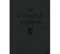 Ultimate 2025 Hardcover Fitness Planner for Men & Women, Dark Gray/Black Journal (8.25” x 11”), Detailed Meal Tracker, Workout Tracker, and Daily ... Health Planner, and Gratitude Journaling