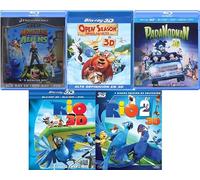 Ultimate Action & Adventure Blu-ray 3D Movie Collection: Monsters VS Aliens / Open Season / Paranorman / Rio 1 & 2 [Blu-ray 3D] Region 1/A