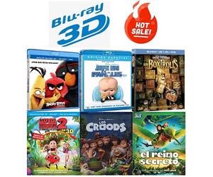 Ultimate Action & Adventure Blu-ray 3D Movie Collection: The Angry Birds Movie / The Boss Baby / The Boxtrolls / Cloudy with a Chance of Meatballs 2 / The Croods / Epic[Blu-ray 3D] Region 1/A