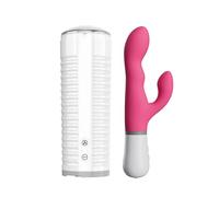 Ultimate Bundle Juguetes Sexuales: LOVENSE Max 2 Masturbador Cup + LOVENSE Nora Rabbit Vibrador, Juguetes Sexuales para Hombres, Mujeres y Parejas, Control por App, Sincronización Long-Distance