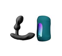 Ultimate Bundle Vibrador Próstata & Masturbador: LOVENSE Edge 2 Plug Anal + LOVENSE Gush 2 Masajeador Pene con Anillo, Juguetes Sexuales Hombres y Parejas