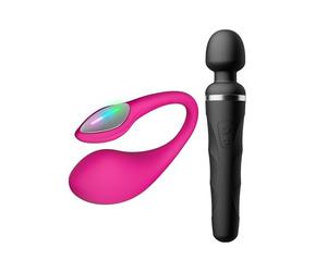 Ultimate Bundle Vibrador Punto G & Wand: LOVENSE Lush 4 Portátil + LOVENSE Domi 2 Masajeador, Juguetes Sexuales Mujeres y Parejas, Control App