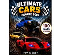Ultimate Cars Coloring Book: 50 Unique Car Designs | 100 Pages | Fun and Easy Coloring Book for Kids Ages 3-8 (Q8 Coloring Cars Series)