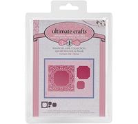 Ultimate Crafts "Cuadrado Magnolia Marco Impresión, Metal, Negro