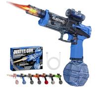 Ultimate Electric Aqua Blaster, Electric Water Guns with Flash, Auto Rapid Fire 28-32 FT Range with 500ml Tank, for Party, Summer Outdoor Pool (Blue)