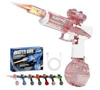 Ultimate Electric Aqua Blaster, Electric Water Guns with Flash, Auto Rapid Fire 28-32 FT Range with 500ml Tank, for Party, Summer Outdoor Pool (Pink)