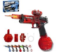 Ultimate Electric Blaster, Electric Water Guns with Light Up, Range Motorized Water Gun with Interactive Lighting, 32.8ft Shooting, for Outdoor Summer Pool Party Games (Red)