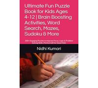 Ultimate Fun Puzzle Book for Kids Ages 4-12 | Brain Boosting Activities, Word Search, Mazes, Sudoku & More: 100+ Engaging Puzzles to Improve Focus, ... Solving Skills | Perfect Gift for Smart Kids